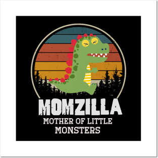 Mothers Day Momzilla Mother Of Little Monsters Posters and Art